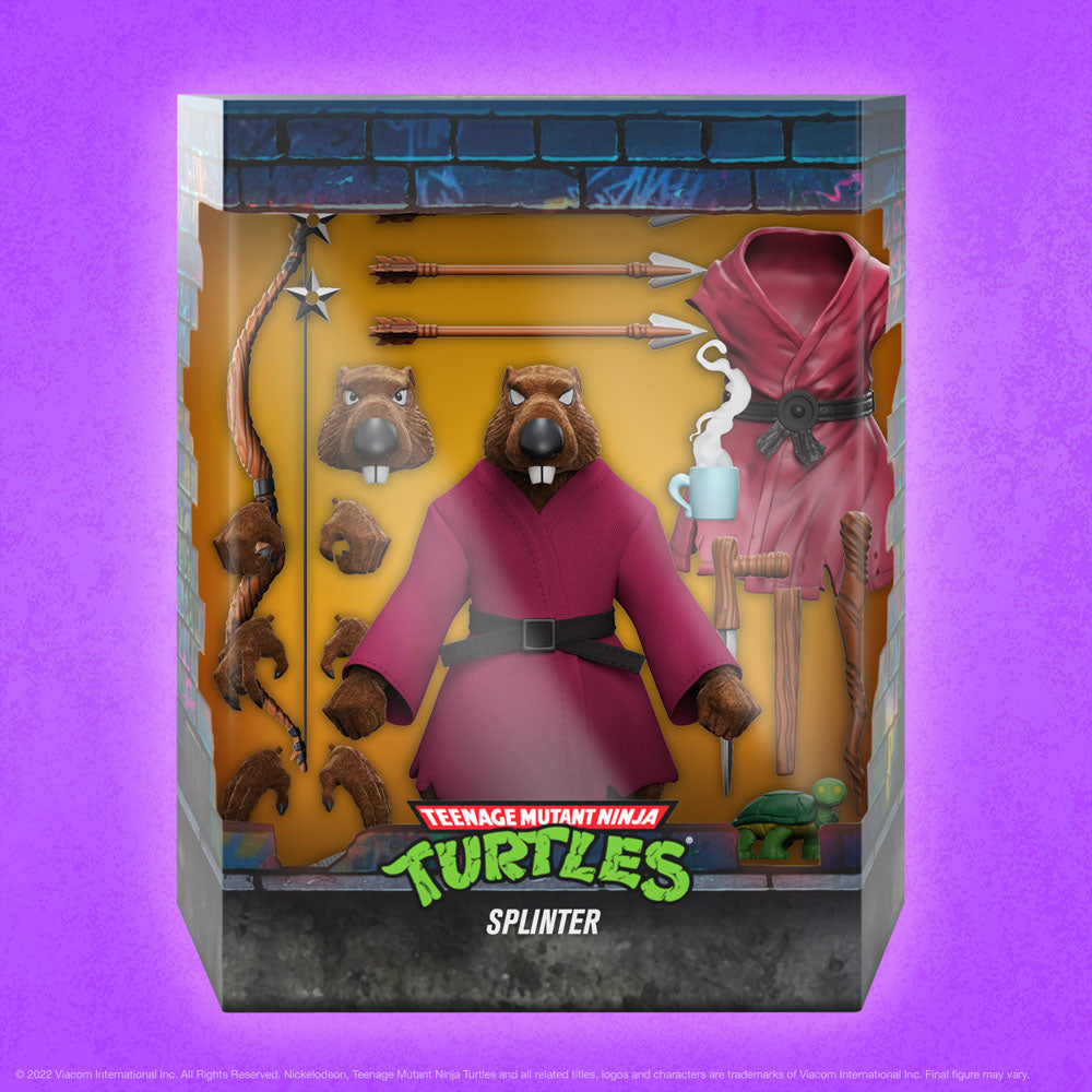 Teenage Mutant Ninja Turtles Ultimates Action Figure Splinter (Flocked) 18 cm