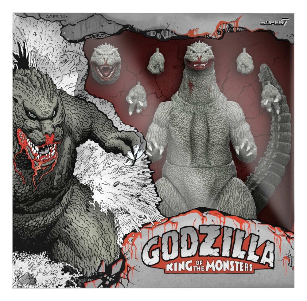 Godzilla (1989) Toho Ultimates Action Figure - Godzilla (Greyscale Comic Book - Thirsty for Blood) 24 cm