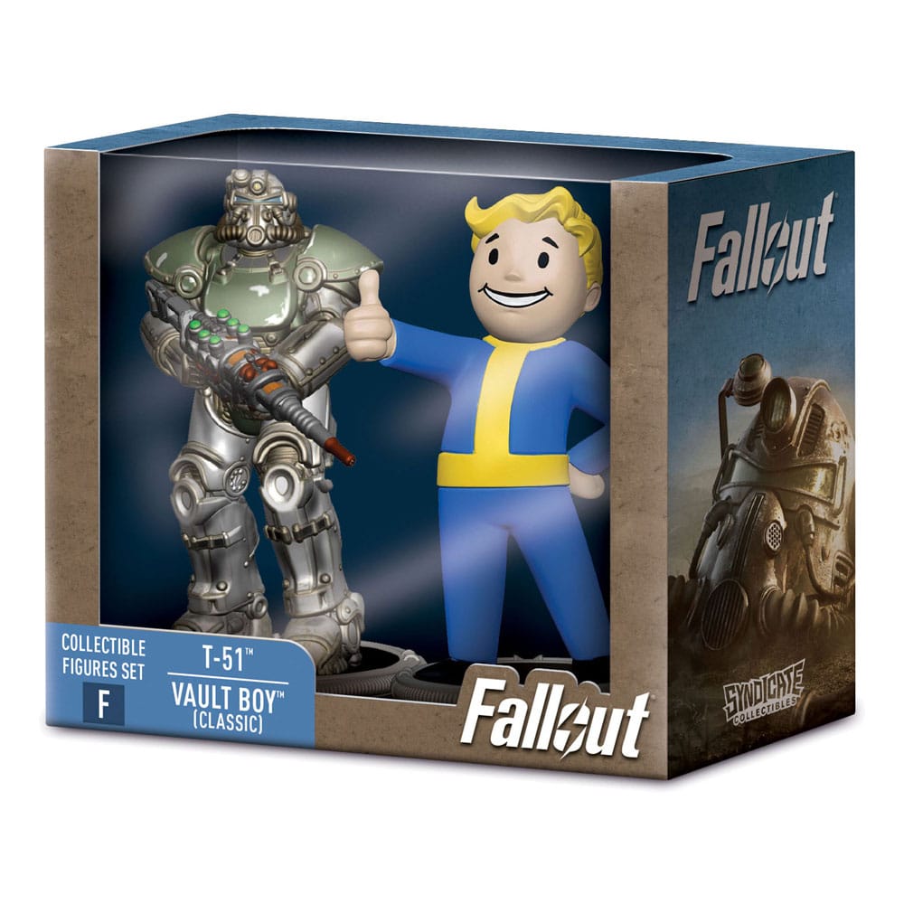 Fallout Mini Figures 2-Pack Set F Raider &amp; Vault Boy (Strong) 7 cm