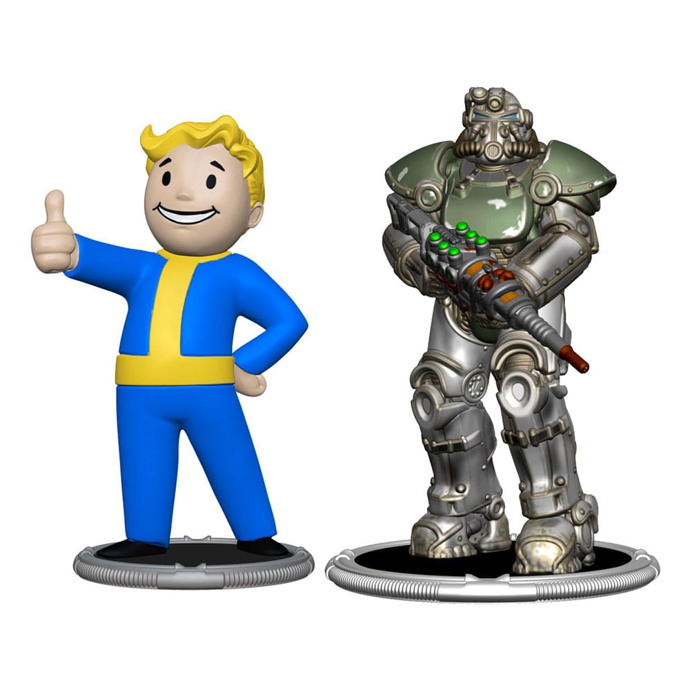 Fallout Mini Figures 2-Pack Set F Raider &amp; Vault Boy (Strong) 7 cm