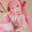 Hatsune Miku AMP PVC Statue Newley Written Sakura Miku Sakura Dress Ver. 21 cm