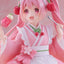 Hatsune Miku PVC Statue Newley Written Sakura Miku Japanese Cafe Ver. Reissue 18 cm