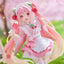 Hatsune Miku PVC Statue Newley Written Sakura Miku Japanese Cafe Ver. Reissue 18 cm