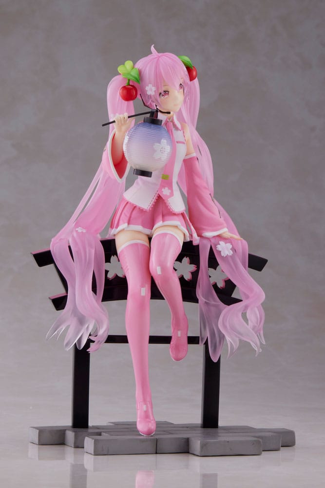 Hatsune Miku AMP PVC Statue Statue Sakura Miku Lantern Ver. Reissue 20 cm