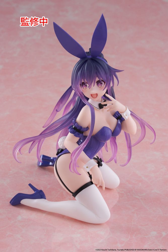 Date A Live V PVC Statue Desktop Cute Figure Tohka Yatogami Bunny Ver. 13 cm