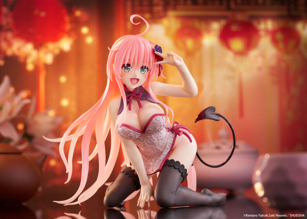 To Love-Ru Darkness PVC Statue Desktop Cute Figure Lala Chinese Dress Ver. 13 cm