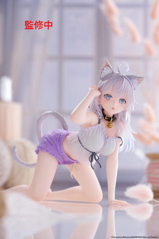 Alya Sometimes Hides Her Feelings in Russian PVC Statue Desktop Cute Figure Alya Cat Ear Roomwear Ver. 13 cm