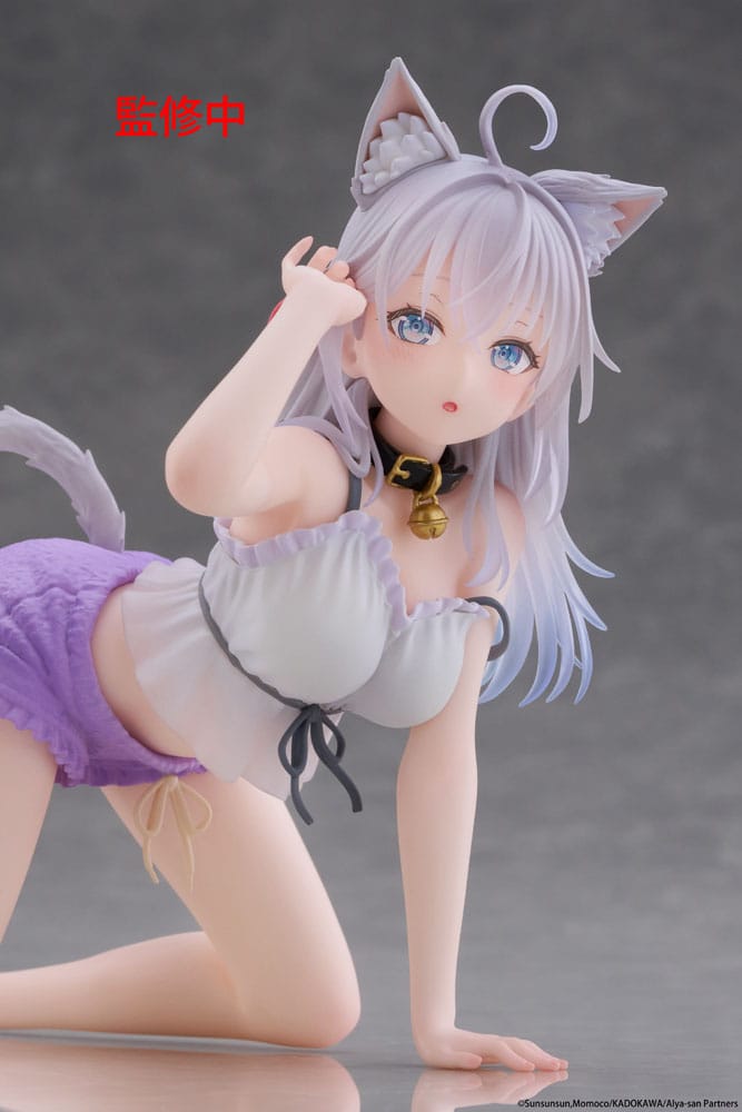 Alya Sometimes Hides Her Feelings in Russian PVC Statue Desktop Cute Figure Alya Cat Ear Roomwear Ver. 13 cm