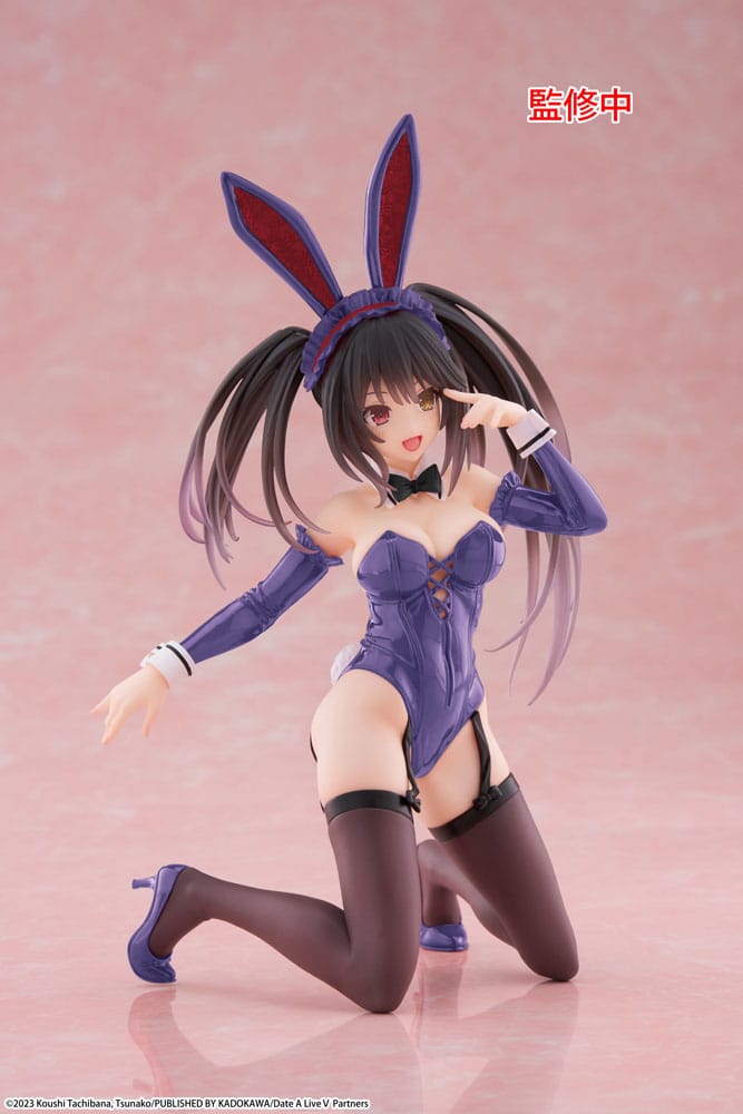 Date A Live V PVC Statue Desktop Cute Figure Kurumi Tokisaki Bunny Ver. Renewal 13 cm