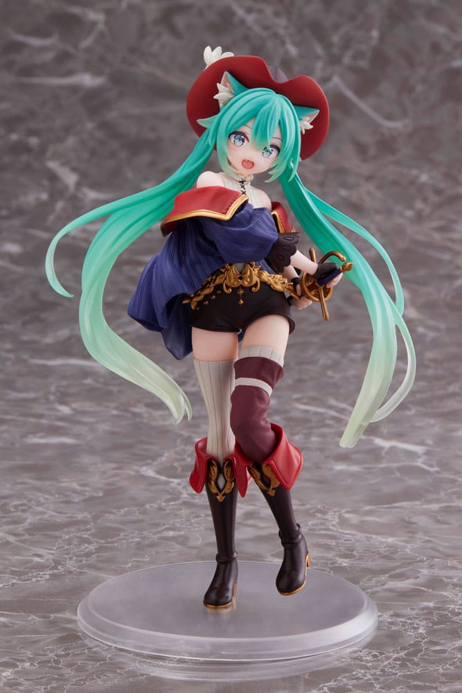 Hatsune Miku PVC Statue Hatsune Miku Wonderland Puss in Boots 18 cm (with bonus) - Damaged packaging