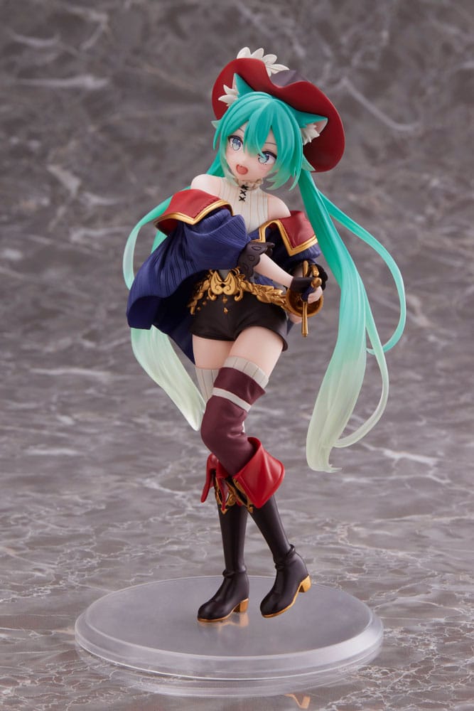Hatsune Miku PVC Statue Hatsune Miku Wonderland Puss in Boots 18 cm (with bonus) - Damaged packaging