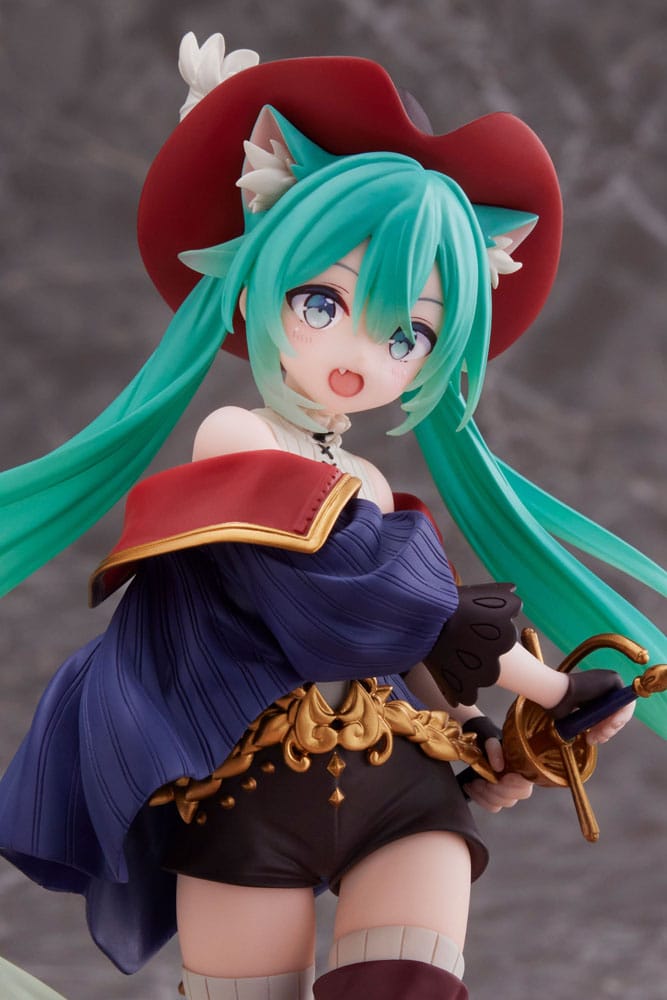 Hatsune Miku PVC Statue Hatsune Miku Wonderland Puss in Boots 18 cm (with bonus) - Damaged packaging