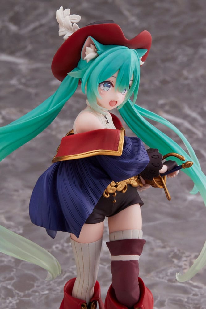 Hatsune Miku PVC Statue Hatsune Miku Wonderland Puss in Boots 18 cm (with bonus) - Damaged packaging