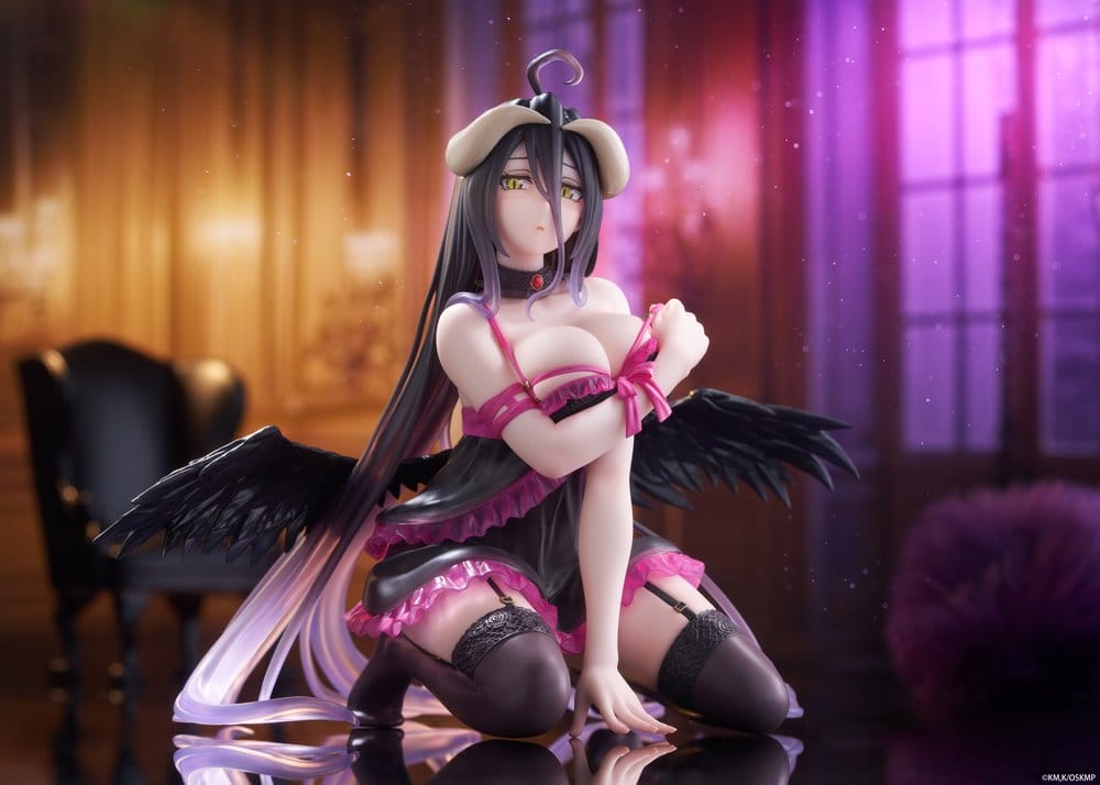 Overlord Desktop Cute PVC Figure Albedo (Negligee ver.) 13 cm - Damaged packaging