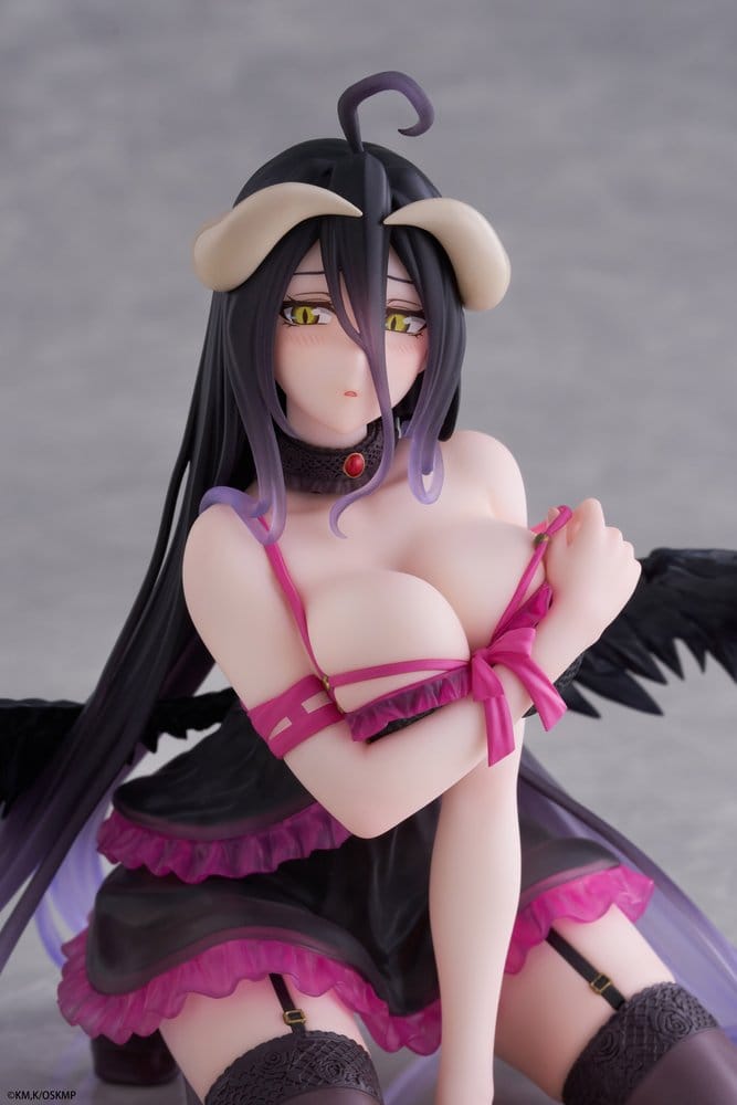 Overlord Desktop Cute PVC Figure Albedo (Negligee ver.) 13 cm - Damaged packaging