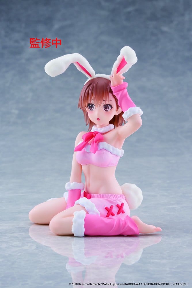 A Certain Scientific Railgun Moflock PVC Figure Mikoto Misaka (Fluffy Bunny Ver.) 13 cm