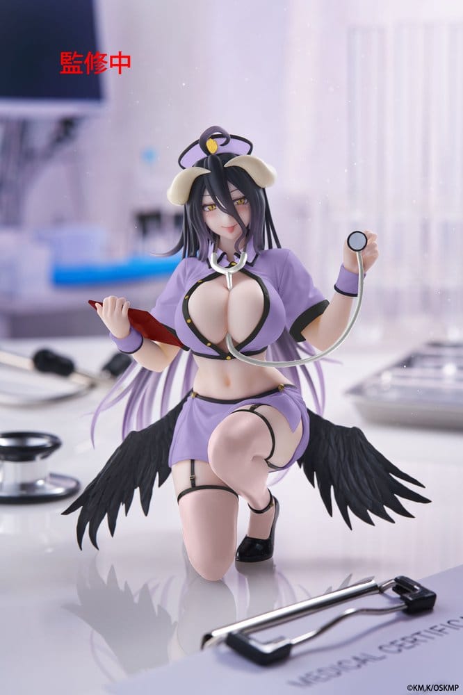 Overlord PVC Figure Desktop Cute Albedo (Nurse Ver.) Renewal 13 cm