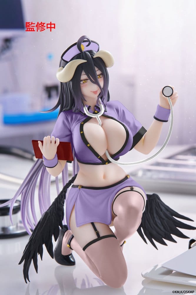 Overlord PVC Figure Desktop Cute Albedo (Nurse Ver.) Renewal 13 cm