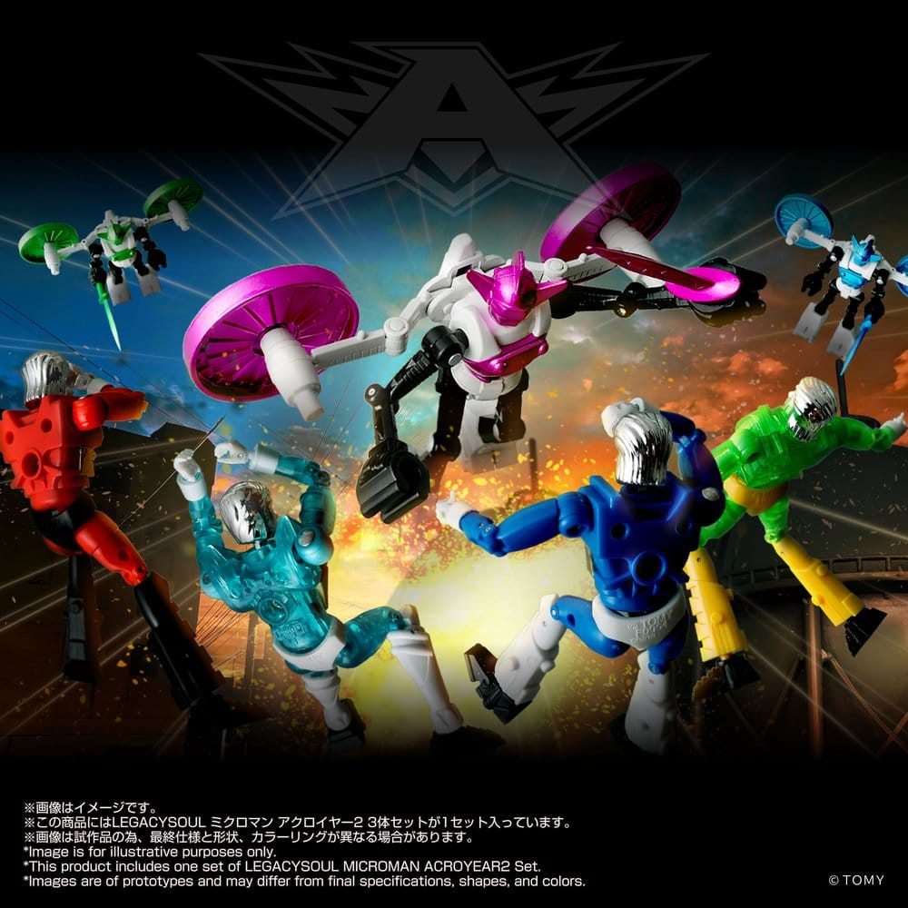 Microman Legacysoul Action Figure 3-Pack Acroyear 2