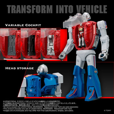 Microman Legacysoul Action Figure Robotman F Drill Tank
