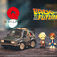 Back to the Future Q-Village Vehicle with mini-figures Time Machine 9 cm