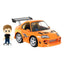 Fast &amp; Furious Q-Village Vehicle with mini-figure Toyota Supra JZA80 9 cm