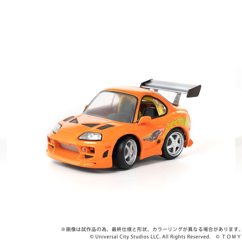 Fast &amp; Furious Q-Village Vehicle with mini-figure Toyota Supra JZA80 9 cm