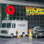 Back to the Future Q-Village Vehicles with mini-figures Time Machine Deluxe Set 9 cm