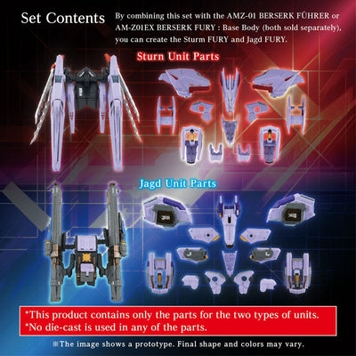Zoids Model Kit Accesoory Set AM-Z01CP Berserk Fury Sturm & Jagd Unit