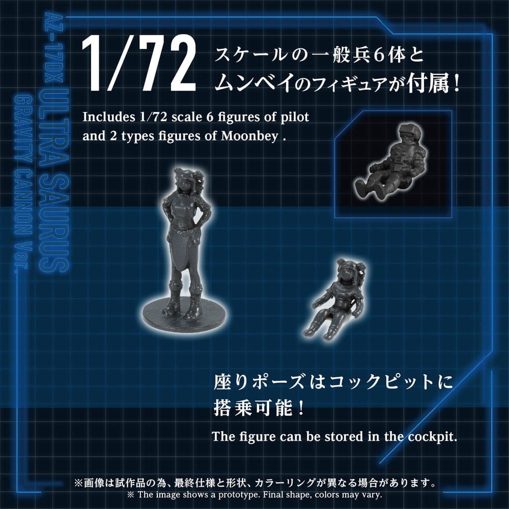 Zoids Plastic Model 1/72 AZ-17DX Ultra Saurus Gravity Cannon Deluxe Version 58 cm