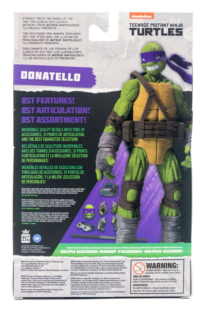 Teenage Mutant Ninja Turtles BST AXN Action Figure Donatello (IDW Comics) 13 cm