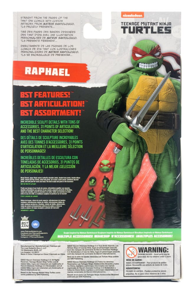 Teenage Mutant Ninja Turtles BST AXN Action Figure Raphael (IDW Comics) 13 cm