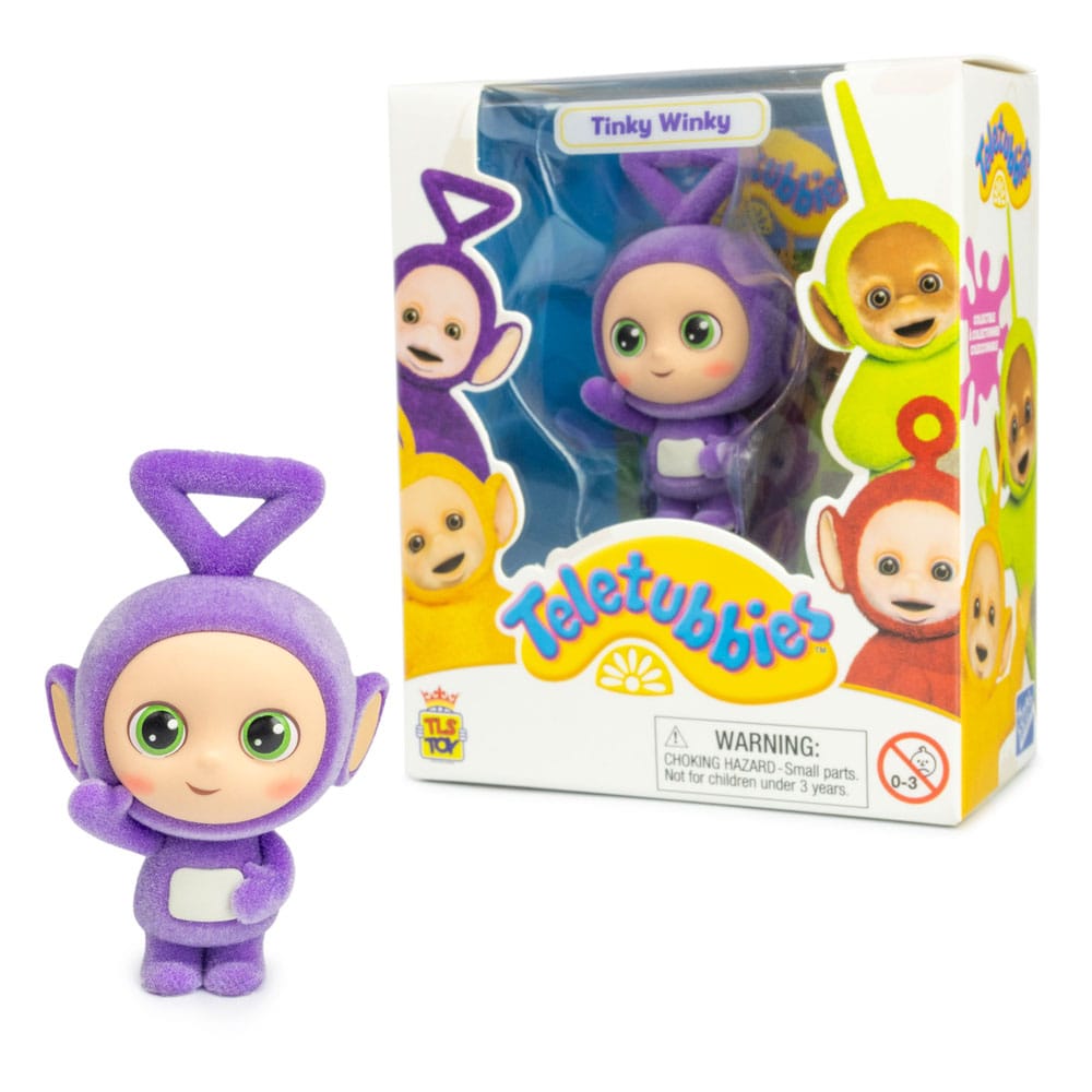 Teletubbies Cheebee Mini figure Tinky Winky Flocked 6 cm