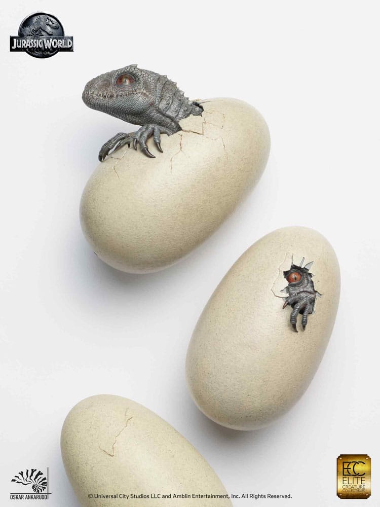 Jurassic World Set of 3 Statues 1/2 Hatching Indominus Rex 13 cm