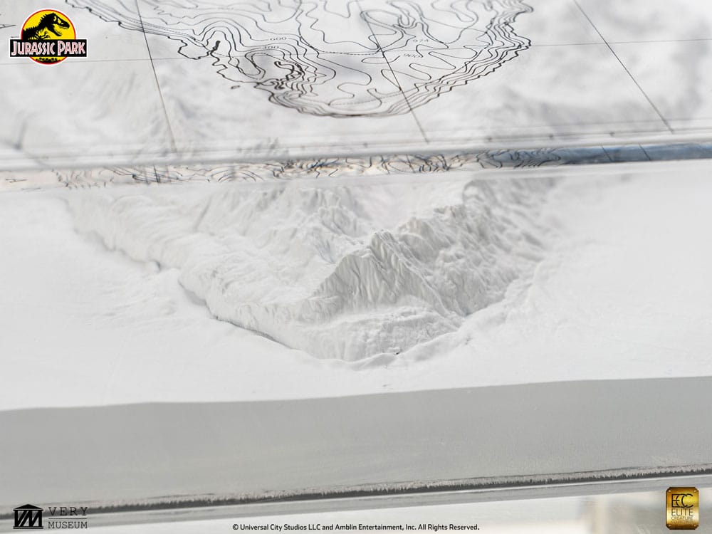 Jurassic Park Topographic Map Isla Nublar