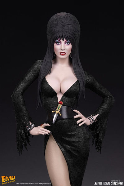 Elvira: Mistress of the Dark Maquette 1/4 Elvira (Black Glitter Dress) 48 cm
