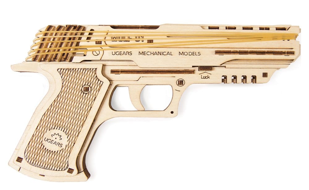 Ugears 3D Wooden Puzzle Wolf-01 Handgun