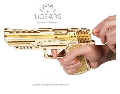 Ugears 3D Wooden Puzzle Wolf-01 Handgun