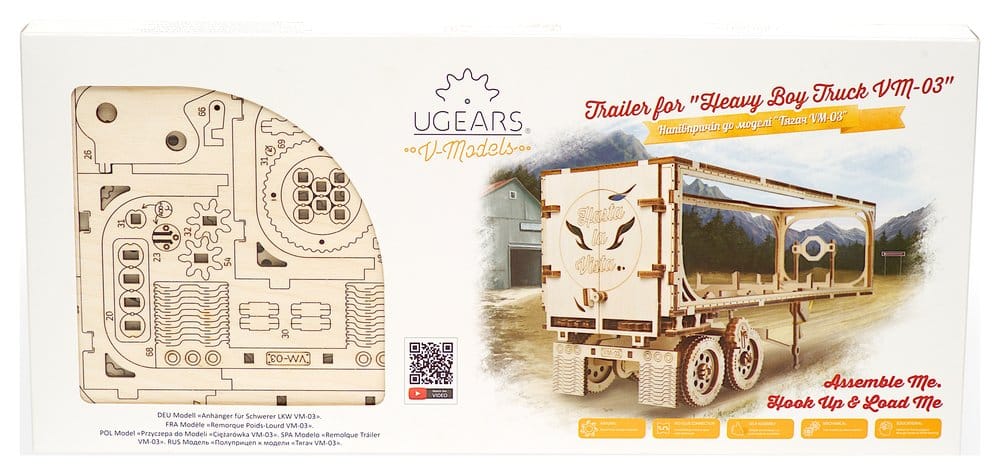 Ugears 3D Wooden Puzzle Trailer for Heavy Boy Truck VM-03