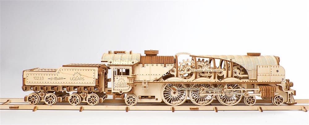 Ugears 3D Wooden Puzzle V-Express Steam Train with Tender