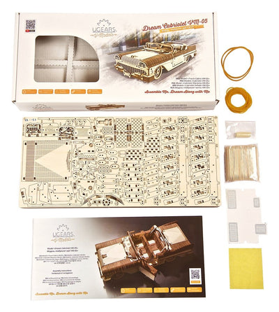 Ugears 3D Wooden Puzzle Dream Cabriolet VM-05