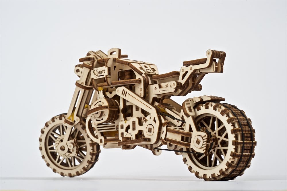 Ugears 3D Wooden Puzzle Scrambler UGR-10 with sidecar