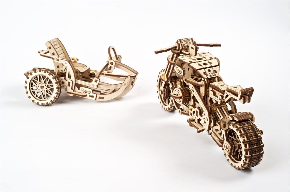 Ugears 3D Wooden Puzzle Scrambler UGR-10 with sidecar