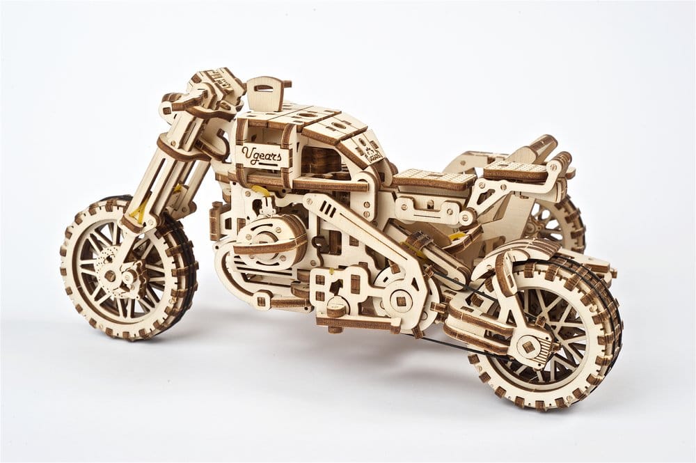 Ugears 3D Wooden Puzzle Scrambler UGR-10 with sidecar