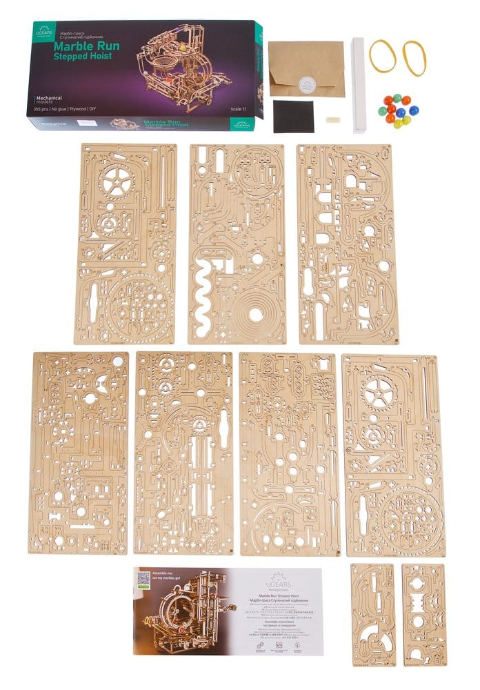 Ugears 3D Wooden Puzzle Marble Run Stepped Hoist