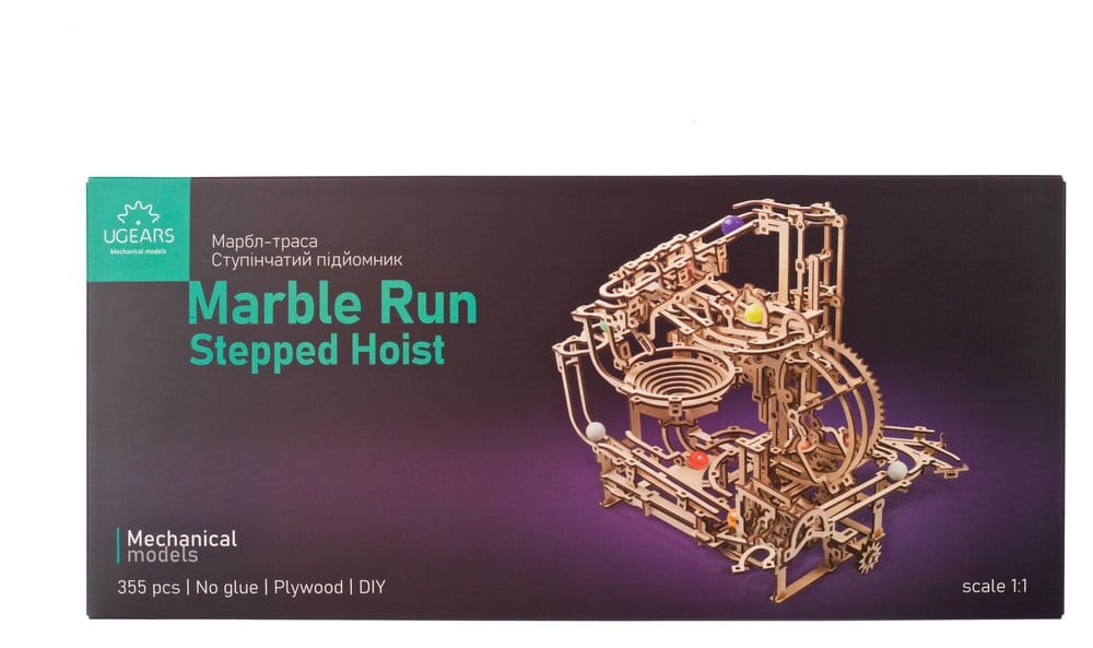Ugears 3D Wooden Puzzle Marble Run Stepped Hoist