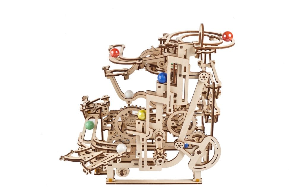 Ugears 3D Wooden Puzzle Marble Run Tiered Hoist