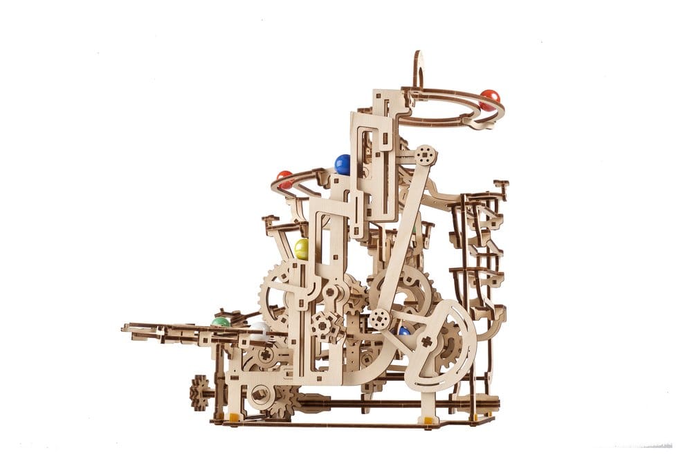 Ugears 3D Wooden Puzzle Marble Run Tiered Hoist