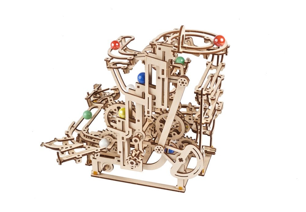 Ugears 3D Wooden Puzzle Marble Run Tiered Hoist