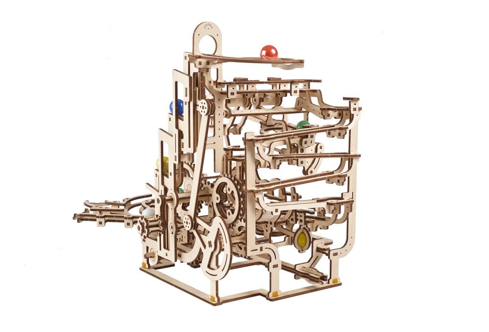 Ugears 3D Wooden Puzzle Marble Run Tiered Hoist